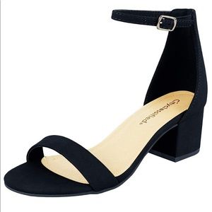 Open toe ankle strapped heels